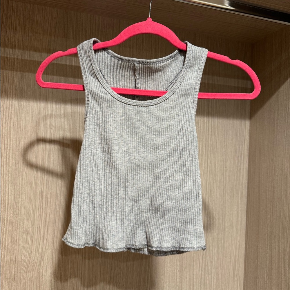 DAZY Classic Gray Ribbed Women’s Tank Top
